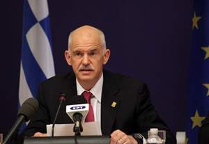 Participation du Premier ministre, M. G. Papandréou, à la réunion du Conseil européen