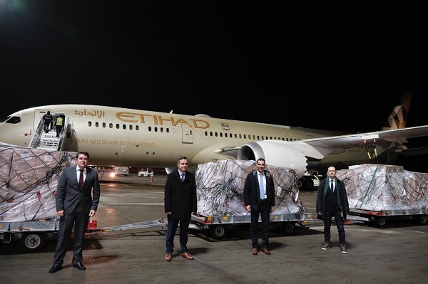 Παραλαβή δωρεάς ιατρικού υλικού από τα Η.Α.Ε. (26.03.2020)