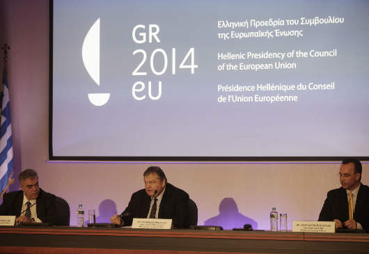 Ενημέρωση ανταποκριτών ξένων ΜΜΕ που είναι διαπιστευμένοι στους ευρωπαϊκούς θεσμούς στις Βρυξέλλες, από τον Αντιπρόεδρο της Κυβέρνησης και Υπουργό Εξωτερικών Ευ. Βενιζέλο