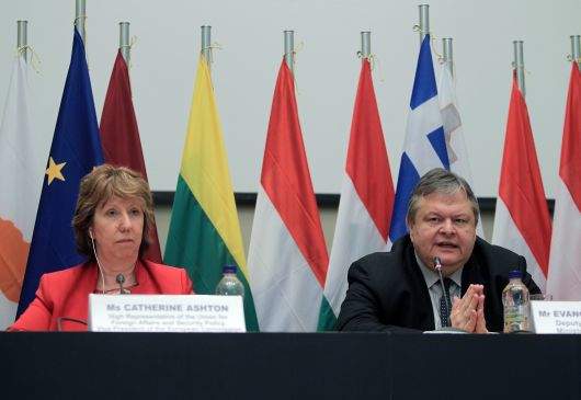 Joint Press conference of Deputy Prime Ministers and Foreign Minister Venizelos and EU High Representative and European Commission Vice President Ashton at the close of the Gymnich meeting of EU Foreign Ministers (Athens, 5 April 2014)