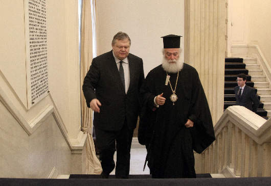 Κοινές Δηλώσεις Αντιπροέδρου της Κυβέρνησης και ΥΠΕΞ Ευ. Βενιζέλου και Α.Θ.Μ. του Πατριάρχη Αλεξανδρείας και Πάσης Αφρικής Θεόδωρου Β΄, μετά τη συνάντησή τους
