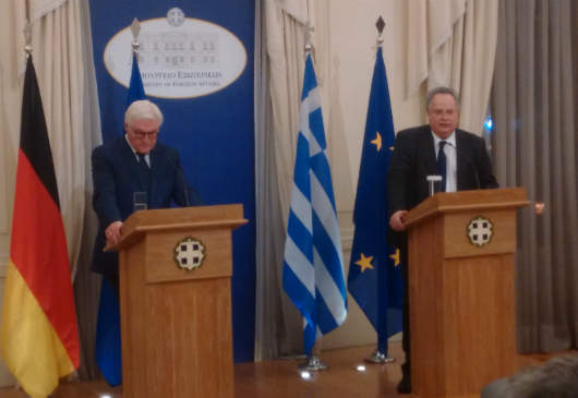 Joint statements of FM N. Kotzias and the FM of Germany, F. W. Steinmeier, following their meeting