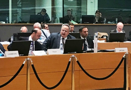 Δηλώσεις Υπουργού Εξωτερικών, Νίκου Κοτζιά, σε Έλληνες ανταποκριτές μετά την ολοκλήρωση του Συμβουλίου Εξωτερικών Υποθέσεων Ε.Ε. (Βρυξέλλες, 22.01.2018)