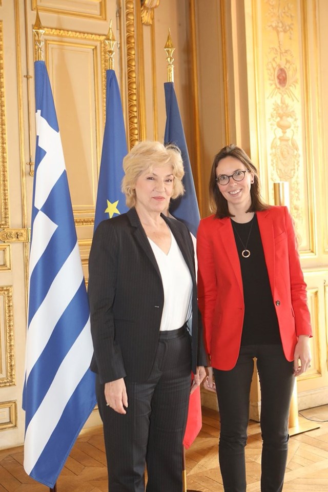 Συνάντηση της Αναπληρώτριας Υπουργού Εξωτερικών, Σίας Αναγνωστοπούλου, με την Υφυπουργό Ευρωπαϊκών Υποθέσεων της Γαλλίας, Amélie de Montchalin (Παρίσι, 06.05.2019)