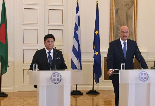 Δήλωση Υπουργού Εξωτερικών, Ν. Δένδια, μετά την ολοκλήρωση της συνάντησής του με τον Υπουργό Εξωτερικών του Μπαγκλαντές, Α.Κ. Abdul  Μomen (Αθήνα, 29.10.2019)