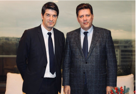 Alternate Minister of Foreign Affairs Miltiadis Varvitsiotis meets with the Ambassador of the France, Patrick Maisonnave (Athens, 19 December 2019)