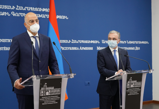 Statement by Minister of Foreign Affairs, N. Dendias, following his meeting with the Minister of Foreign Affairs of Armenia, Zohrab Mnatsakanyan (Yerevan, 16.10.2020)