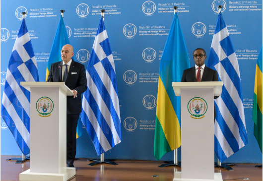 Δήλωση Υπουργού Εξωτερικών, Νίκου Δένδια, μετά το πέρας της συνάντησής του με τον Υπουργό Εξωτερικών και Διεθνούς Συνεργασίας της Ρουάντα, Vincent Biruta (Ρουάντα, 05.11.2021)