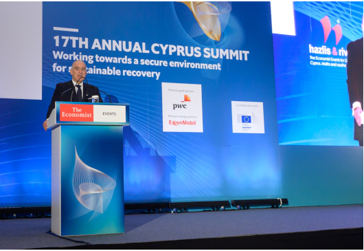 Παρέμβαση του Υπουργού Εξωτερικών Νίκου Δένδια στο 17ο Συνέδριο του Economist, στο πάνελ «Can the potential of peace and co-operation prevail in the Eastern Mediterranean?» (Λευκωσία, 16.11.2021)