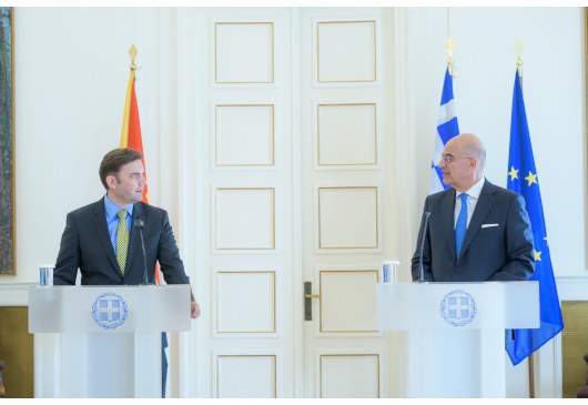 Δήλωση Υπουργού Εξωτερικών Νίκου Δένδια μετά το πέρας της συνάντησής του με τον Υπουργό Εξωτερικών της Βόρειας Μακεδονίας, Bujar Osmani (Αθήνα, 15.12.2022)