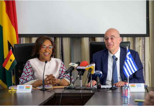 Δηλώσεις Υπουργού Εξωτερικών Νίκου Δένδια μετά το πέρας της συνάντησής του με την Υπουργό Εξωτερικών και Περιφερειακής Ενσωμάτωσης της Γκάνας Shirley Ayorkor Botchwey (Accra, 12.01.2023)