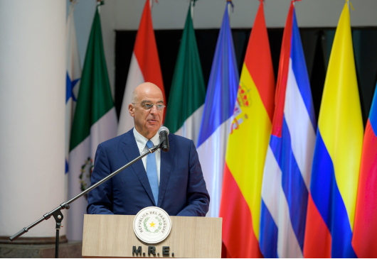 Déclarations du ministre des Affaires étrangères, Nikos Dendias, à l’issue de sa rencontre avec le ministre des Affaires étrangères du Paraguay, Julio César Arriola (Asunción, 09.02.2023)
