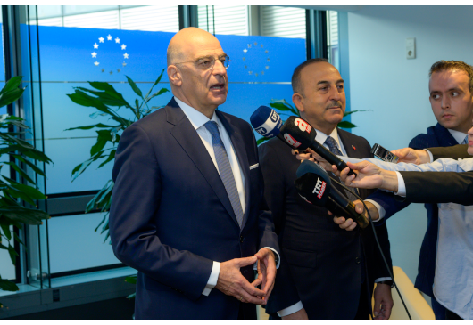 Δήλωση Υπουργού Εξωτερικών Νίκου Δένδια μετά το πέρας της συνάντησής του με τον Υπουργό Εξωτερικών της Τουρκίας, Mevlüt Çavuşoğlu, στο περιθώριο της Διεθνούς Διάσκεψης Δωρητών για την Τουρκία και τη Συρία (Βρυξέλλες, 20.03.2023)