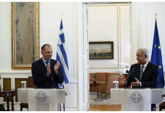 Statements by the outgoing caretaker FM, Ambassador (ad hon), V. Kaskarelis and the new Minister of Foreign Affairs G. Gerapetritis at the handover ceremony of the Ministry of Foreign Affairs (27.06.2023)