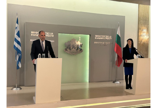 declarations-du-ministre-des-affaires-etrangeres-giorgos-gerapetritis-lissue-de-sa-rencontre-avec-la-vice-premiere-ministre-et-ministre-des-affaires-etrangeres-de-bulgarie-mariya-gabriel-sofia-27022024