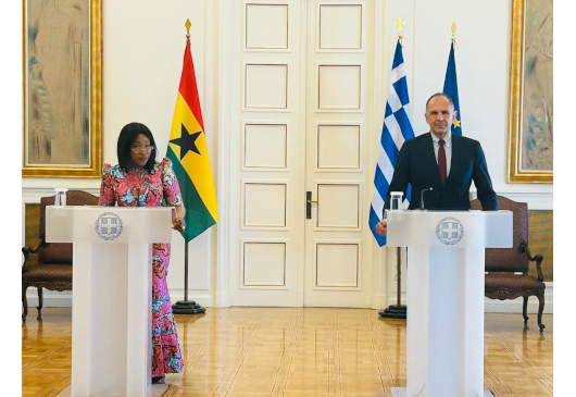 Déclarations du ministre des Affaires étrangères Giorgos Gerapetritis à l’issue de sa rencontre avec la ministre des Affaires étrangères du Ghana, Shirley Ayorkor Botchwey (Athènes, 15.04.2024)