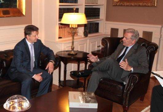 Πραγματοποιηθείσα συνάντηση ΥΠΕΞ Δ. Αβραμόπουλου με Υπουργό Μεταφορών και Πρόεδρο Ρωσικής Αντιπροσωπείας 8ης Μικτής Διυπουργικής Επιτροπής Ελλάδας-Ρωσίας Μ. Sokolov