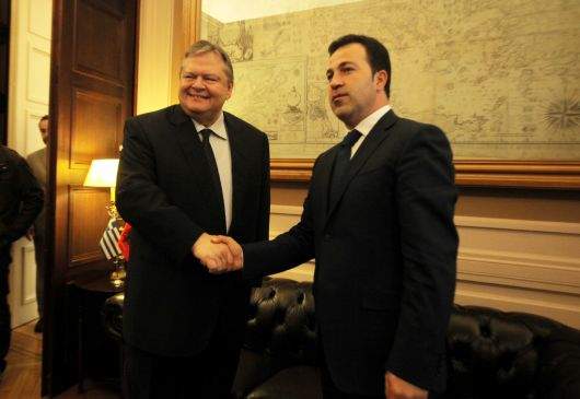 Κοινές δηλώσεις Αντιπροέδρου Κυβέρνησης και ΥΠΕΞ Ευ. Βενιζέλου και με τον Αντιπροέδρο Κυβέρνησης της Αλβανίας Niko Peleshi μετά τη συνάντησή τους (15.11.13)