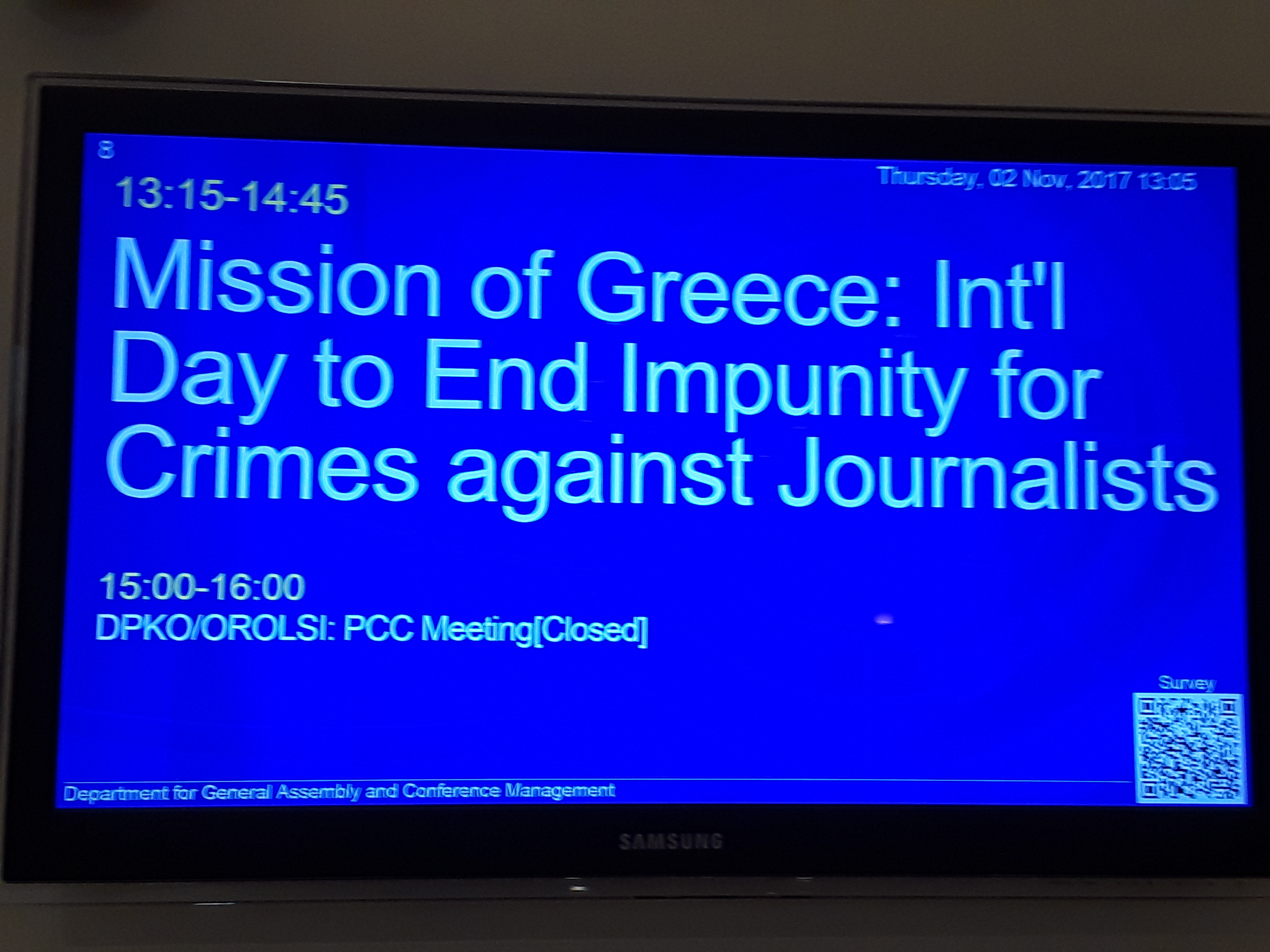 International Day to End Impunity for Crimes against Journalists