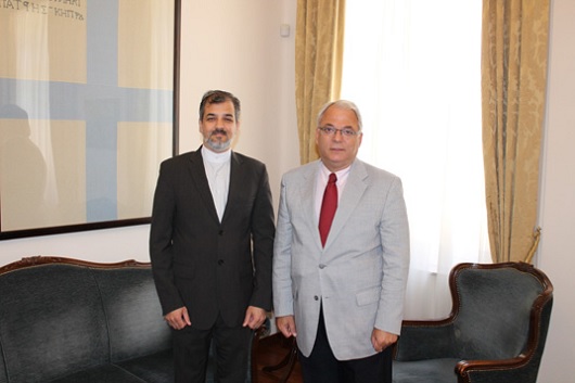 The Ambassador of Greece in Cyprus, Mr. Vasilis Papaioannou received a farewell visit of the Iranian Ambassador Ali Akbar Rezaei (Embassy of Greece in Cyprus, 24/6/2014) The Ambassador of Greece in Cyprus, Mr. Vasilis Papaioannou received a farewell visit of the Iranian Ambassador Ali Akbar Rezaei (Embassy of Greece in Cyprus, 24/6/2014)