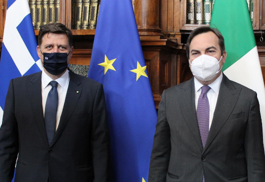 Δηλώσεις Αναπληρωτή Υπουργού Εξωτερικών, Μιλτιάδη Βαρβιτσιώτη, μετά το πέρας της συνάντησή του με τον Υφυπουργό Προεδρίας αρμόδιο για Ευρωπαϊκά Θέματα της Ιταλίας, Vincenzo Amendola (Ρώμη, 15.04.2021)