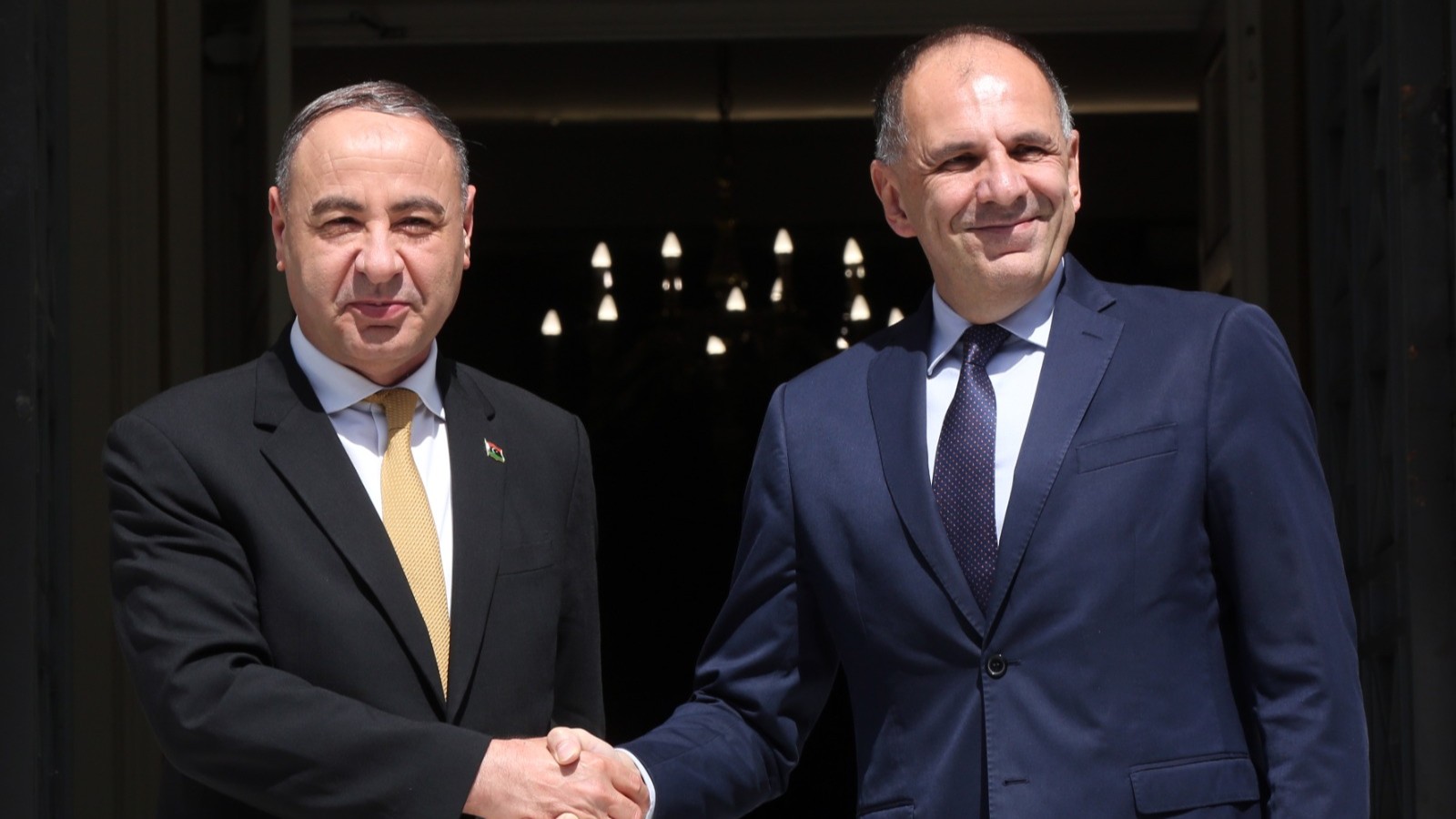 Συνάντηση Υπουργού Εξωτερικών, Γιώργου Γεραπετρίτη, με τον ασκούντα χρέη Υπουργού Εξωτερικών της Κυβέρνησης Εθνικής Ενότητας της Λιβύης, Taher Salem Al Baour (Αθήνα, 17.09.2025)