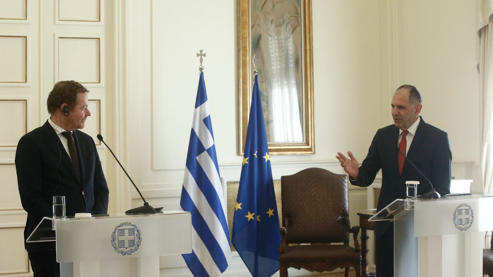 Δηλώσεις Υπουργού Εξωτερικών, Γιώργου Γεραπετρίτη, μετά το πέρας της συνάντησής του με τον Υπουργό Ασύλου και Μετανάστευσης και Υπουργό Εξωτερικών της Ολλανδίας, David van Weel (Αθήνα, 14.01.2026)