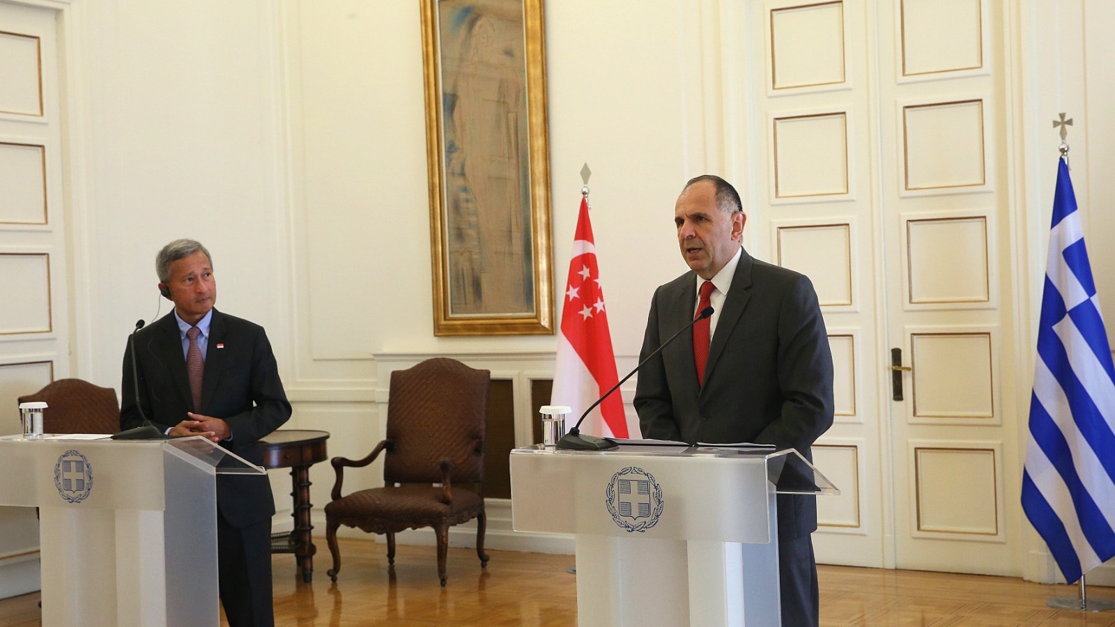 Δηλώσεις Υπουργού Εξωτερικών, Γιώργου Γεραπετρίτη, μετά το πέρας της συνάντησής του με τον Υπουργό Εξωτερικών της Δημοκρατίας της Σιγκαπούρης, Vivian Balakrishnan (Αθήνα, 02.04.2026)