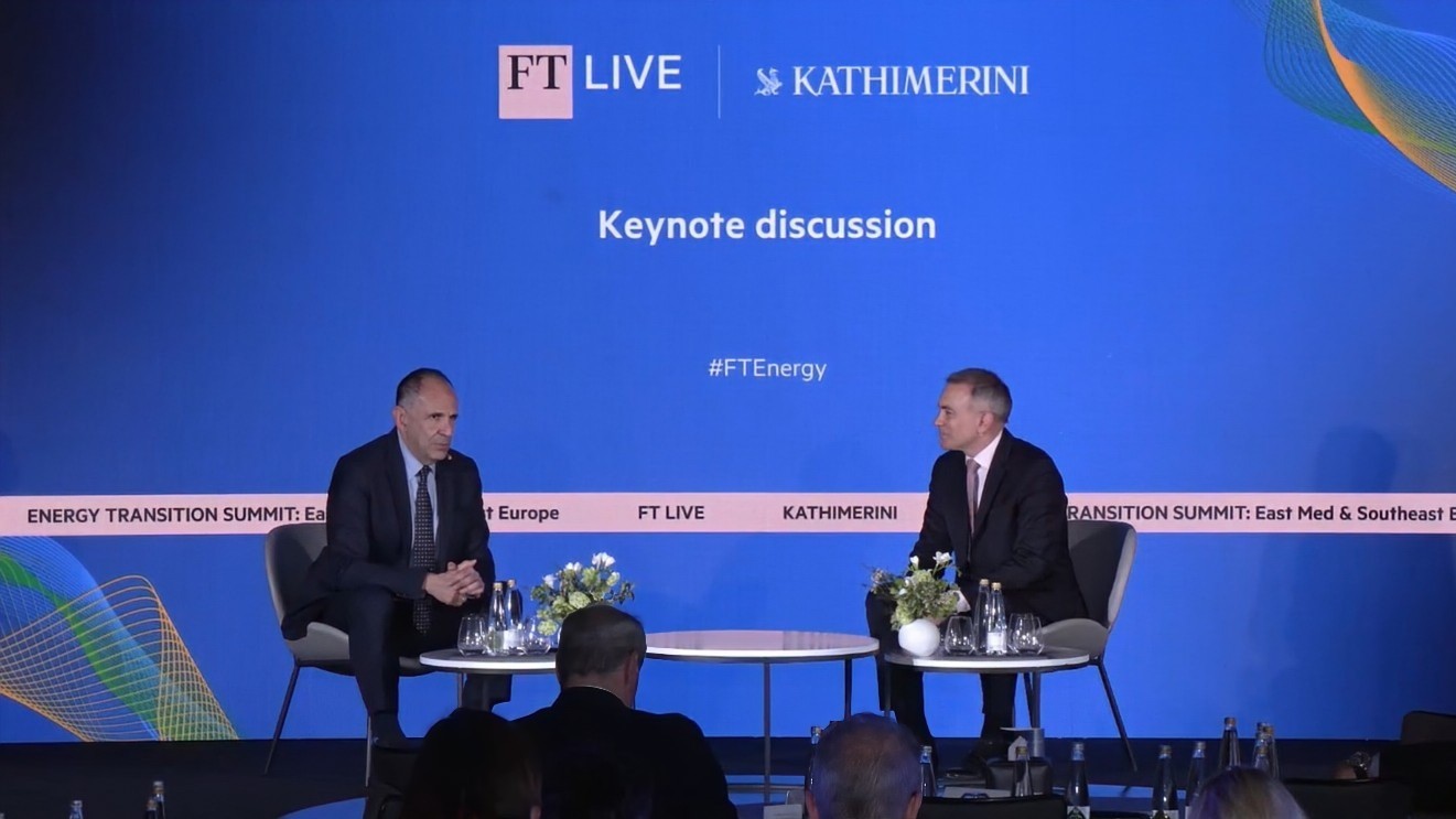 Minister of Foreign Affairs George Gerapetritis’ discussion with Dr. Constantinos Filis at the “Energy Transition Summit: East Med & Southeast Europe” (Athens, 14.05.2026)