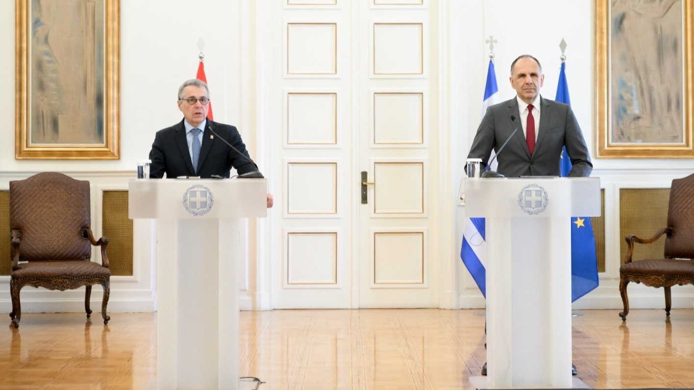 Δηλώσεις Υπουργού Εξωτερικών, Γιώργου Γεραπετρίτη, μετά το πέρας της συνάντησής του με τον Αντιπρόεδρο και Υπουργό Εξωτερικών της Ελβετικής Συνομοσπονδίας, Ignazio Cassis (Αθήνα, 22.05.2026)