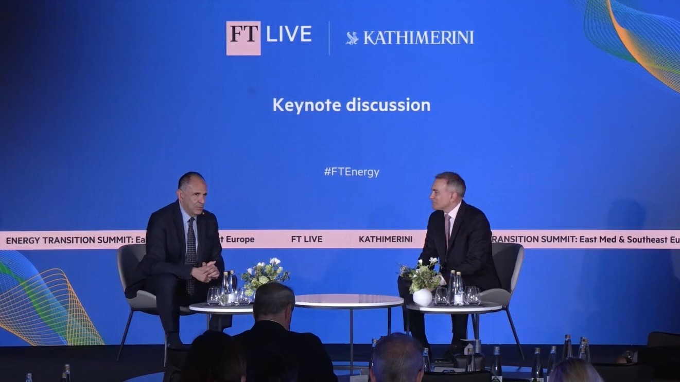 Minister of Foreign Affairs George Gerapetritis’ discussion with Dr. Constantinos Filis at the “Energy Transition Summit: East Med & Southeast Europe” (Athens, 14.05.2026)