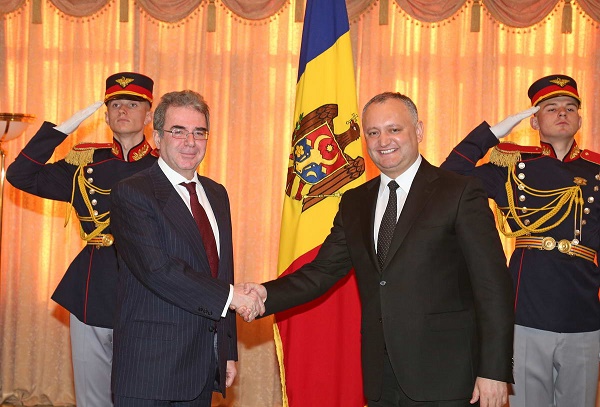 Moldovan President received credentials of the new Ambassador of the Hellenic Republic Georgios Poukamissas
