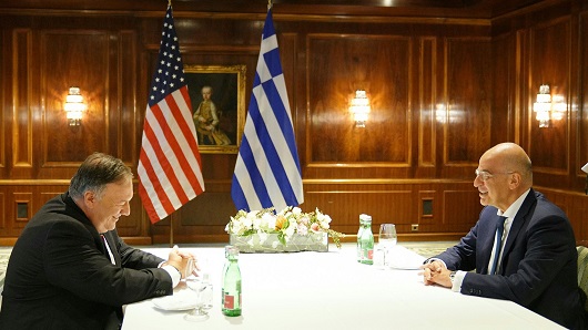 Treffen des Außenministers N. Dendias mit seinen österreichischen und amerikanischen Amtskollegen in Wien