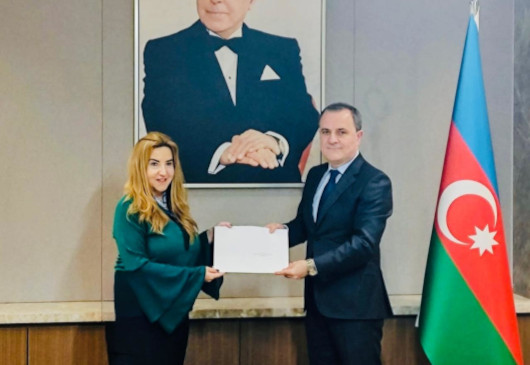 Ambassador of Greece, Ms. Maria Papakonstantinou, presented a copy of her credentials to the Minister of Foreign Affairs of the Republic of Azerbaijan, Mr. Jeyhun Bayramov (23.12.2025)