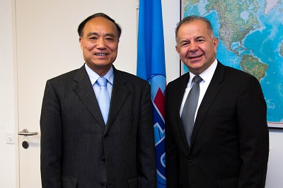 The Permanent Representative of Greece Ambassador Alexis Alexandris had a fruitful  meeting with the Deputy Secretary of International Telecommunication Union (ITU) Mr. H. Zhao