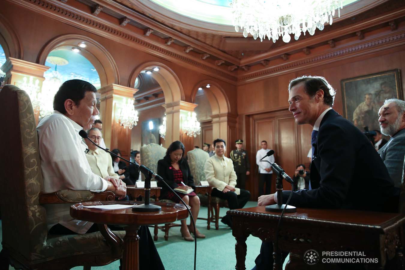 Snapshots of the ceremony of Presentation of Credentials