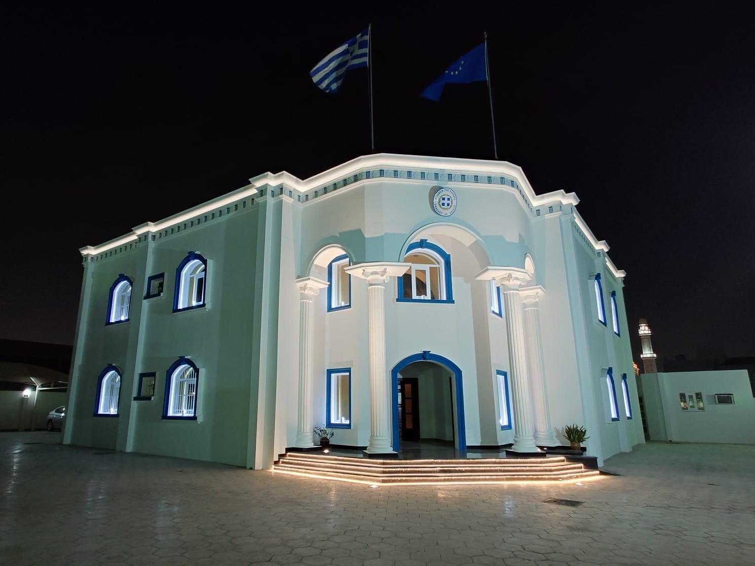 Photos of the Embassy in Doha after the renovation of the exterior ...