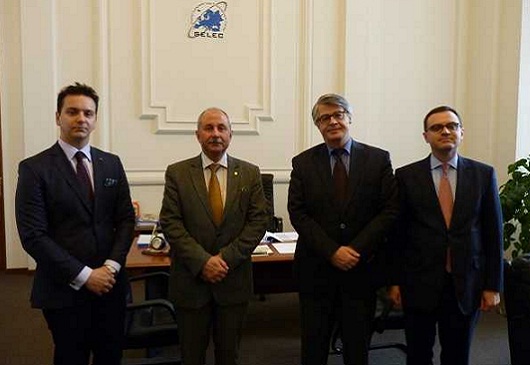 Working meeting of the Ambassador of Greece to Romania Mr. Grigorios Vassiloconstandakis with the Director General of Southeast European Law Enforcement Center (SELEC), Mr. Gürbüz Bahadir (25/2/2015)