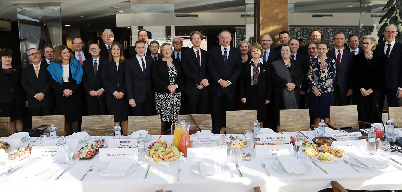 The Ambassadors of the EU member states had a working breakfast with the President of the Slovak Republic Mr. A. Kiska