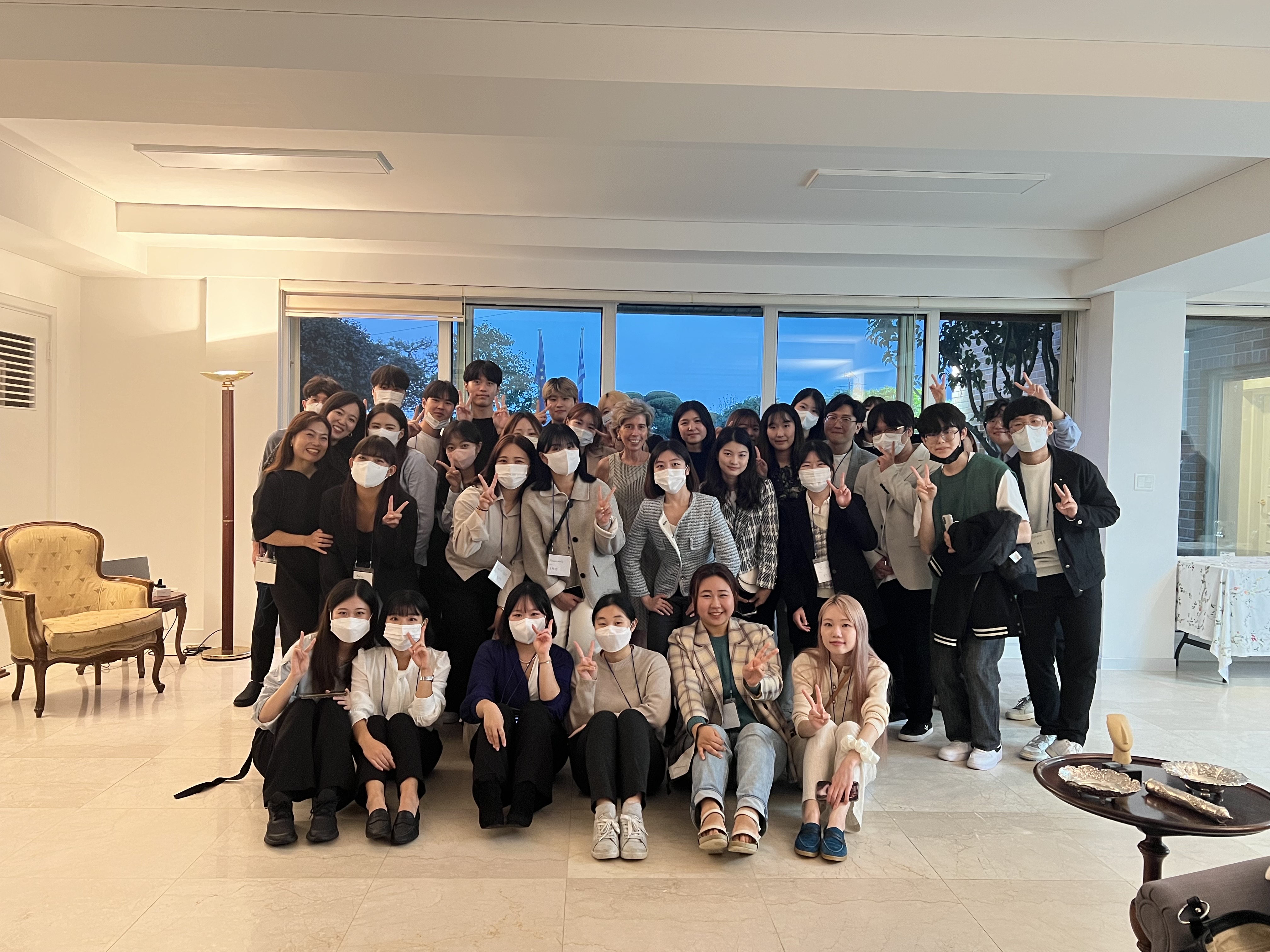 Reception for faculty and students of Department of Greek Studies