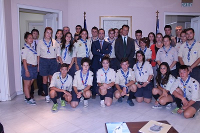 Επίσκεψη Ελλήνων Προσκόπων στην Πρεσβεία Βελιγραδίου (7.8.2014.)