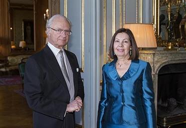 Αποχαιρετιστήρια ακρόαση της Πρέσβεως της Ελλάδας από τον Βασιλιά της Σουηδίας