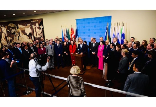 Εκφώνηση από τον Υπουργό Εξωτερικών, Γιώργο Γεραπετρίτη, Κοινής Δήλωσης εξ ονόματος 80 Αντιπροσωπειών στα Ηνωμένα Έθνη για τη διασφάλιση των βασικών αρχών προστασίας των αμάχων σε ένοπλες συγκρούσεις (Νέα Υόρκη, 22.05.2025)